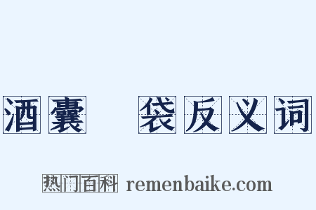 酒囊飯袋反义词是什么意思的图片